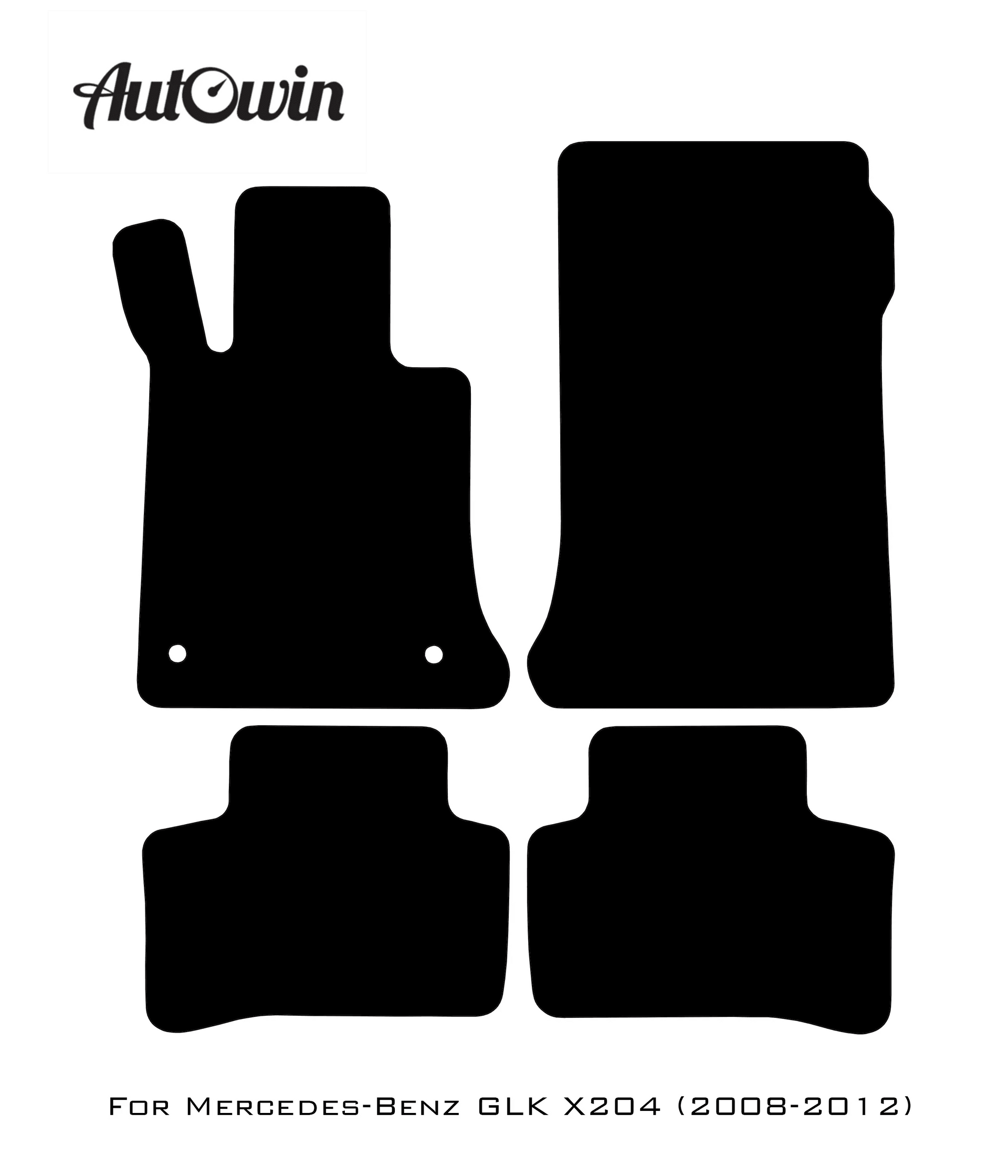 Gray Luxury Floor Mats For Mercedes Benz GLK-Class X204 (2008-2012) | ER56 Design - AutoWin