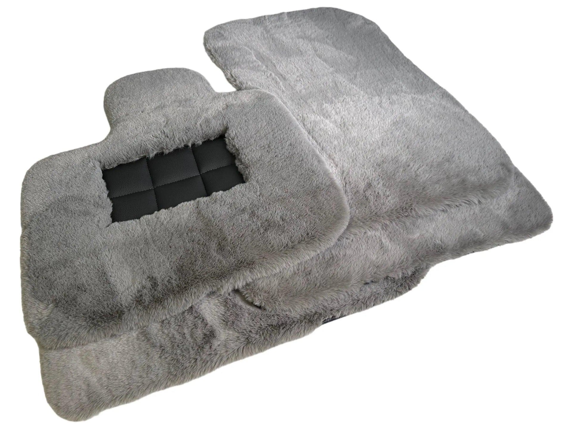 Gray Sheepskin Floor Mats For Bentley Mulsanne (2010-2020) Er56 Design Brand - AutoWin