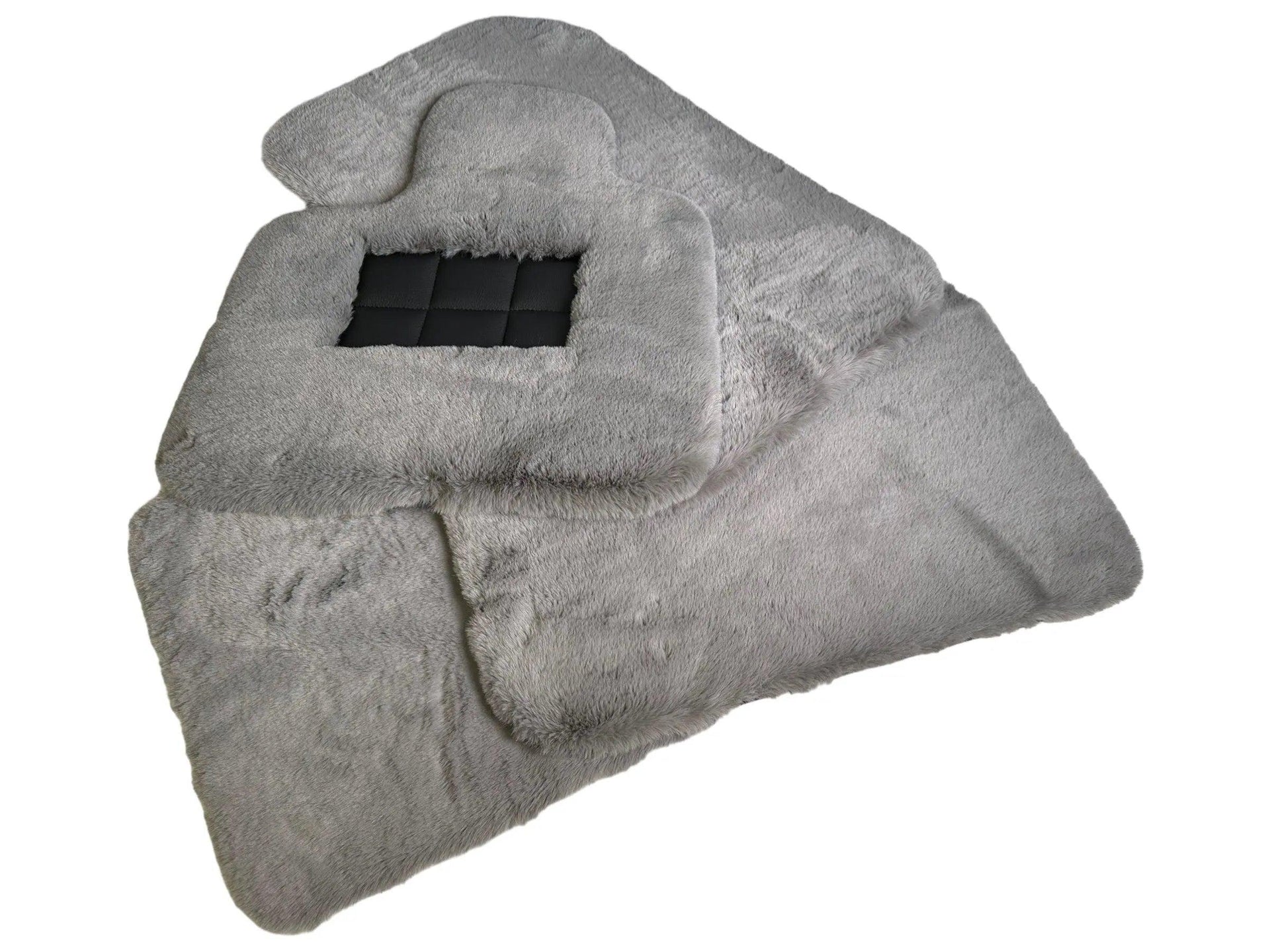 Gray Sheepskin Floor Mats For Bentley Mulsanne (2010-2020) Er56 Design Brand - AutoWin