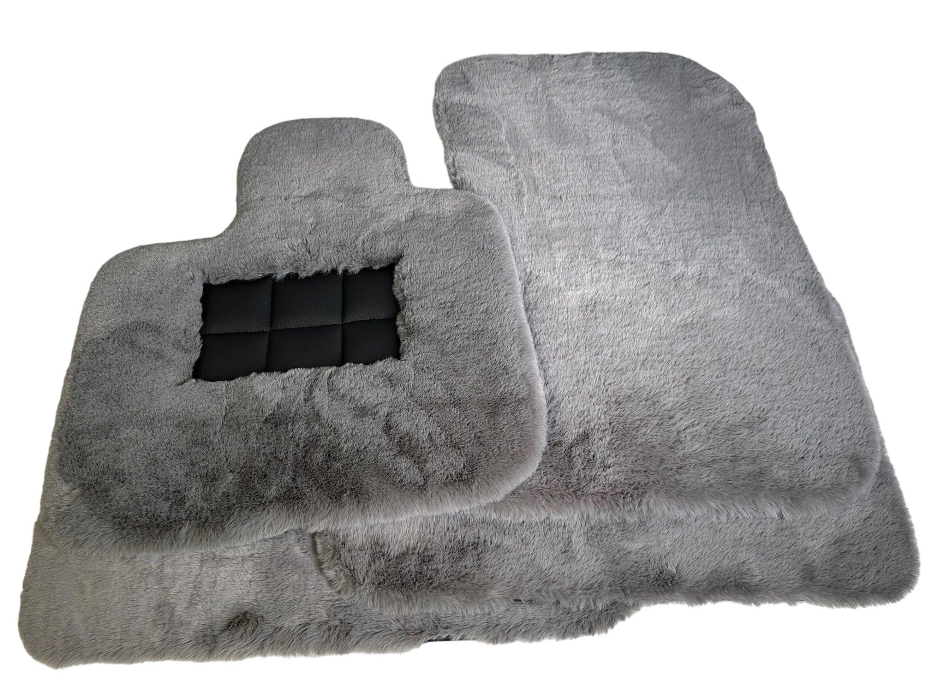 Gray Sheepskin Floor Mats For Rolls Royce Cullinan Rr31 2018-2023 Er56 Design Brand - AutoWin