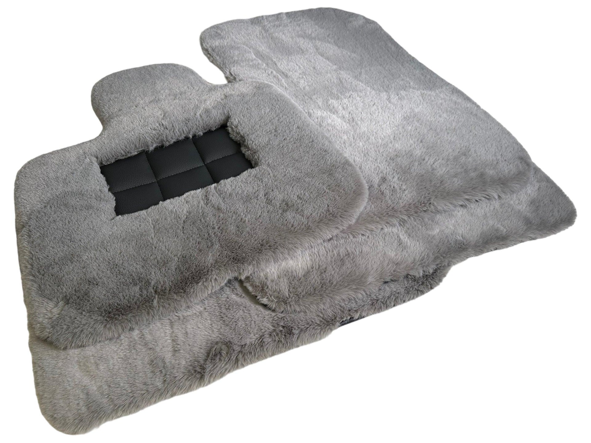 Gray Sheepskin Floor Mats For Rolls Royce Cullinan Rr31 2018-2023 Er56 Design Brand - AutoWin