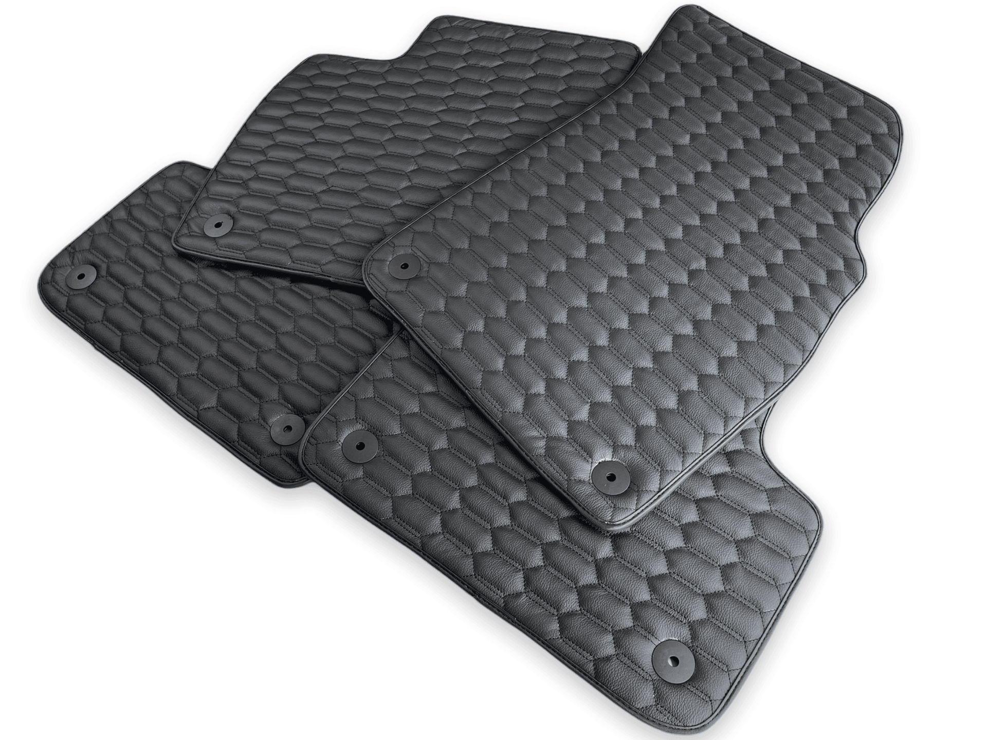 Leather Floor Mats for Audi Q8 (2018-2023) AutoWin Brand - AutoWin