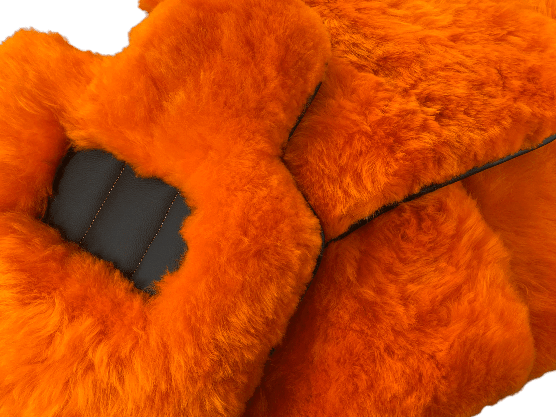 Orange Sheepskin Floor Mats For Rolls Royce Shadow 1965-1977 Er56 Design Brand - AutoWin