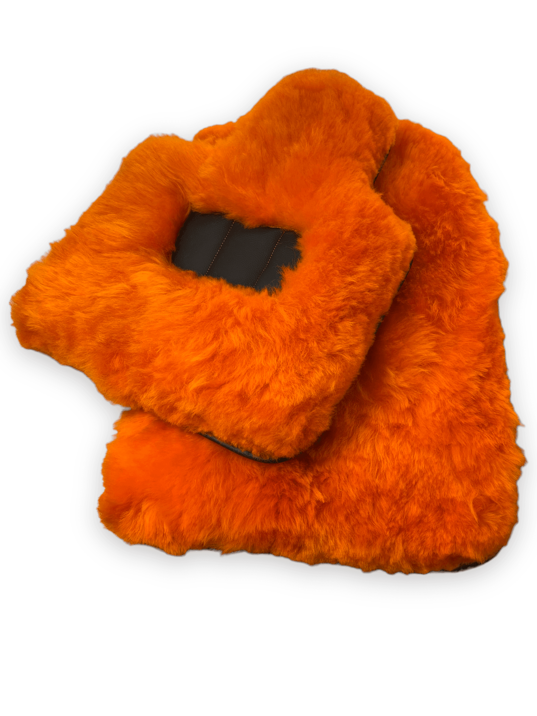 Orange Sheepskin Floor Mats For Rolls Royce Shadow 1965-1977 Er56 Design Brand - AutoWin