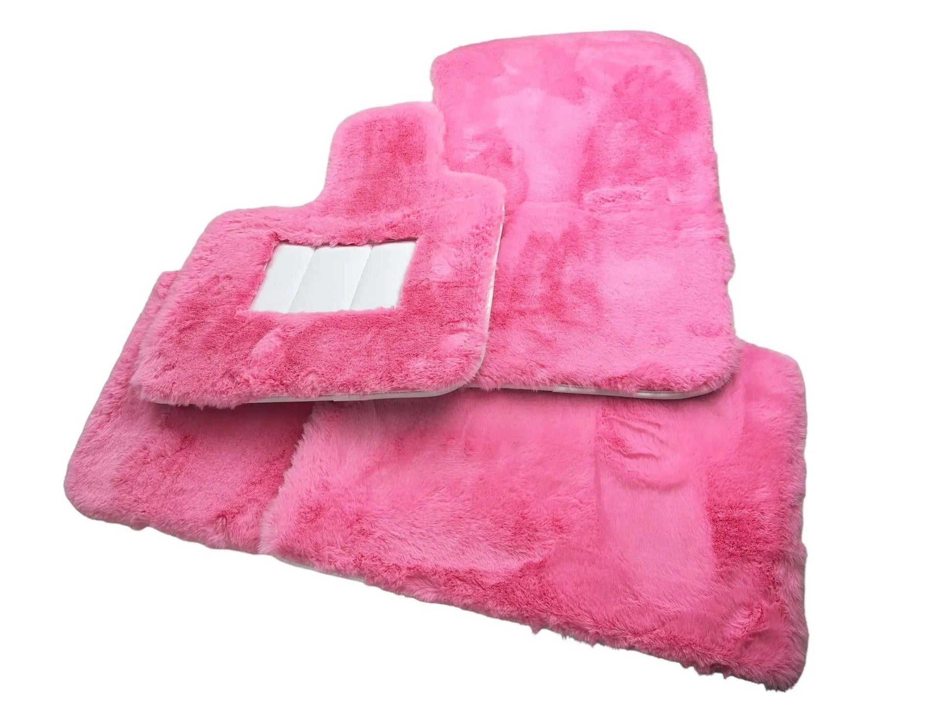 Pink Sheepskin Floor Mats For Bentley Mulsanne (2010-2020) Er56 Design Brand - AutoWin