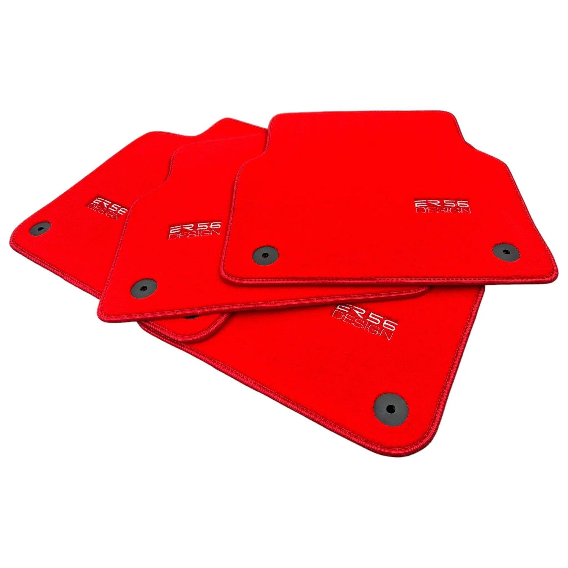 Red Floor Mats for Audi A4 - B9 Sedan (2018-2019) | ER56 Design - AutoWin