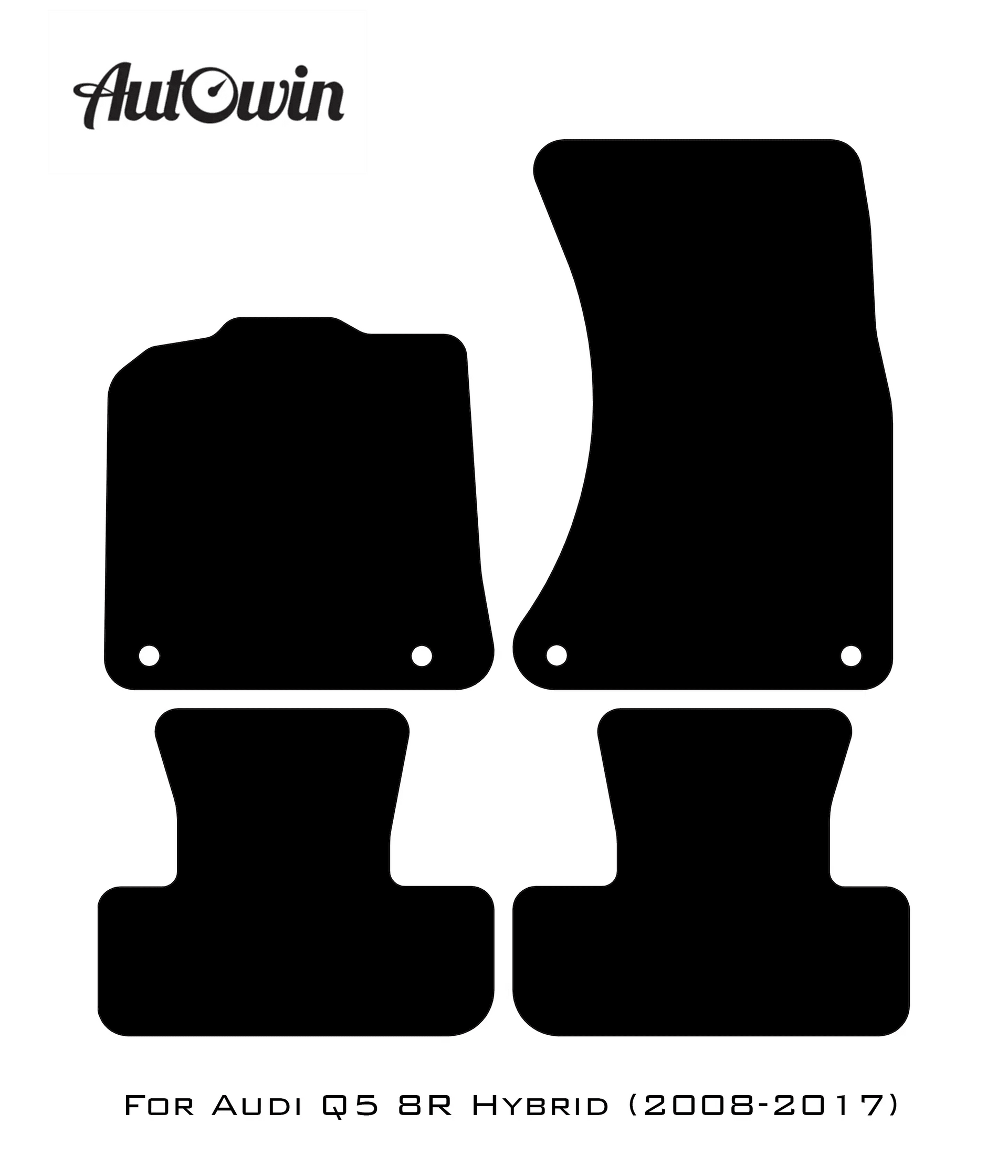 Red Floor Mats for Audi Q5 8R Hybrid (2008-2017) | ER56 Design - AutoWin