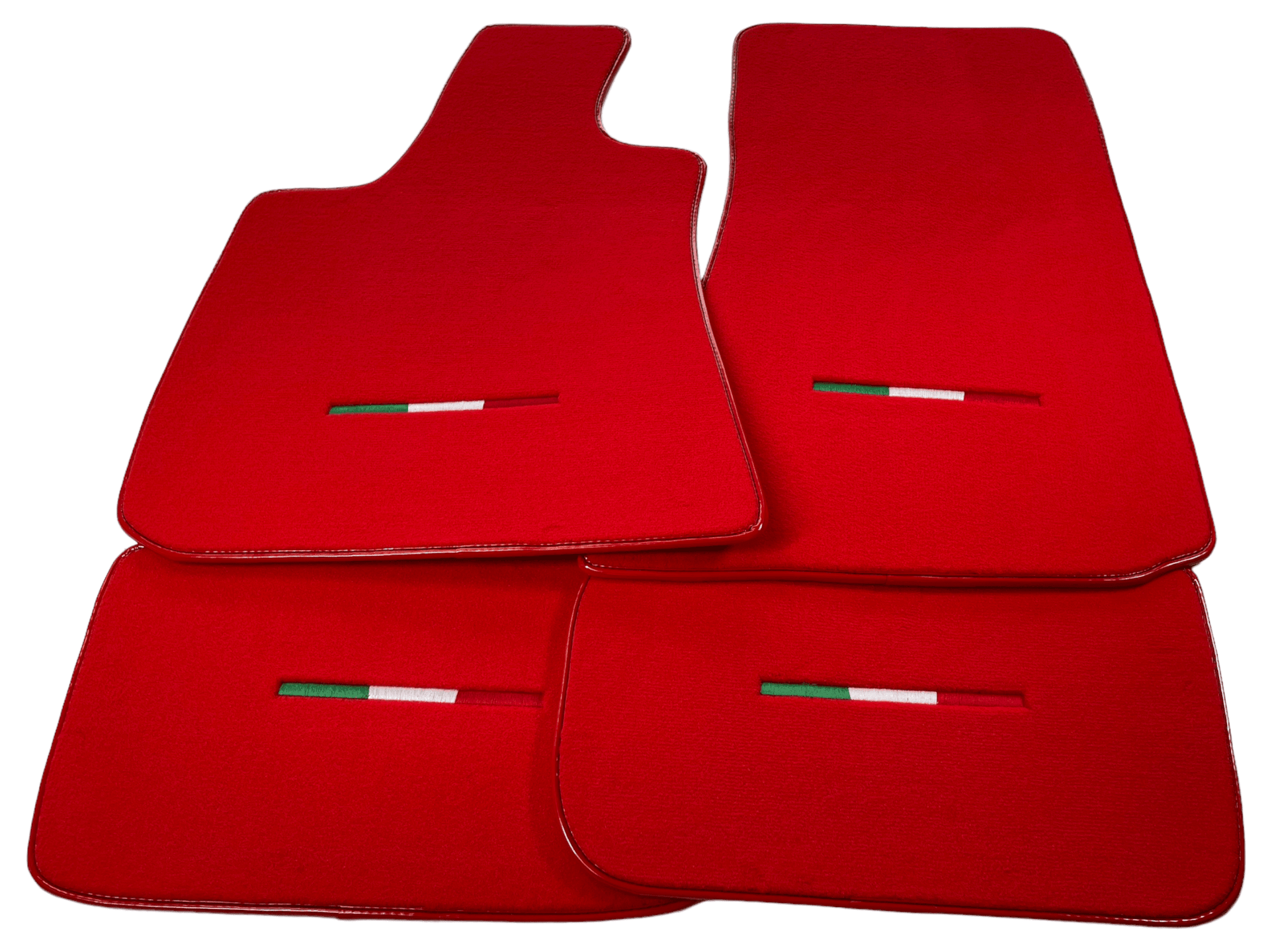 Red Floor Mats For Maserati Ghibli 2013-2022 Italy Edition - AutoWin
