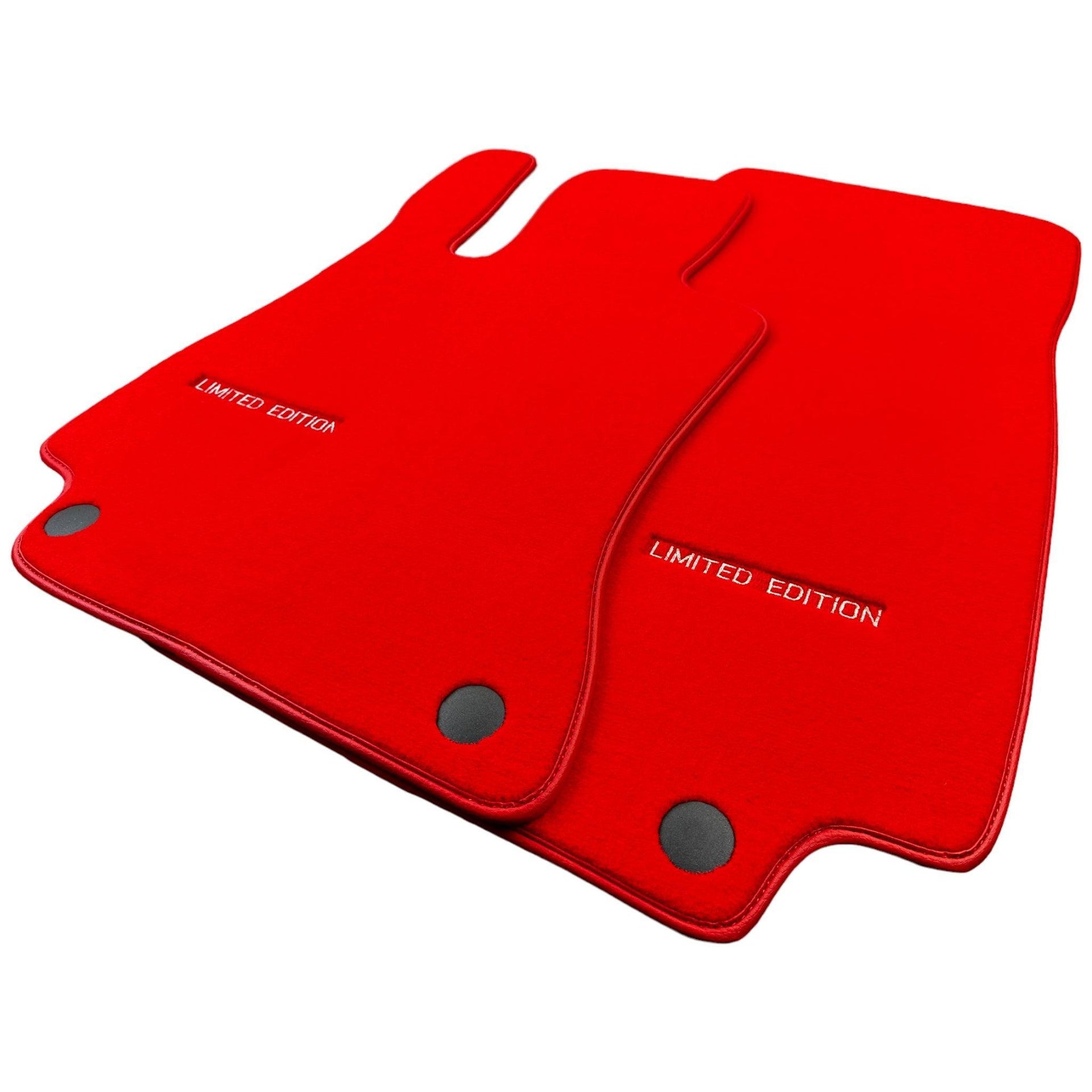 Red Floor Mats For Mercedes Benz A-Class W177 Hatchback Hybrid (2019-2023) | Limited Edition - AutoWin