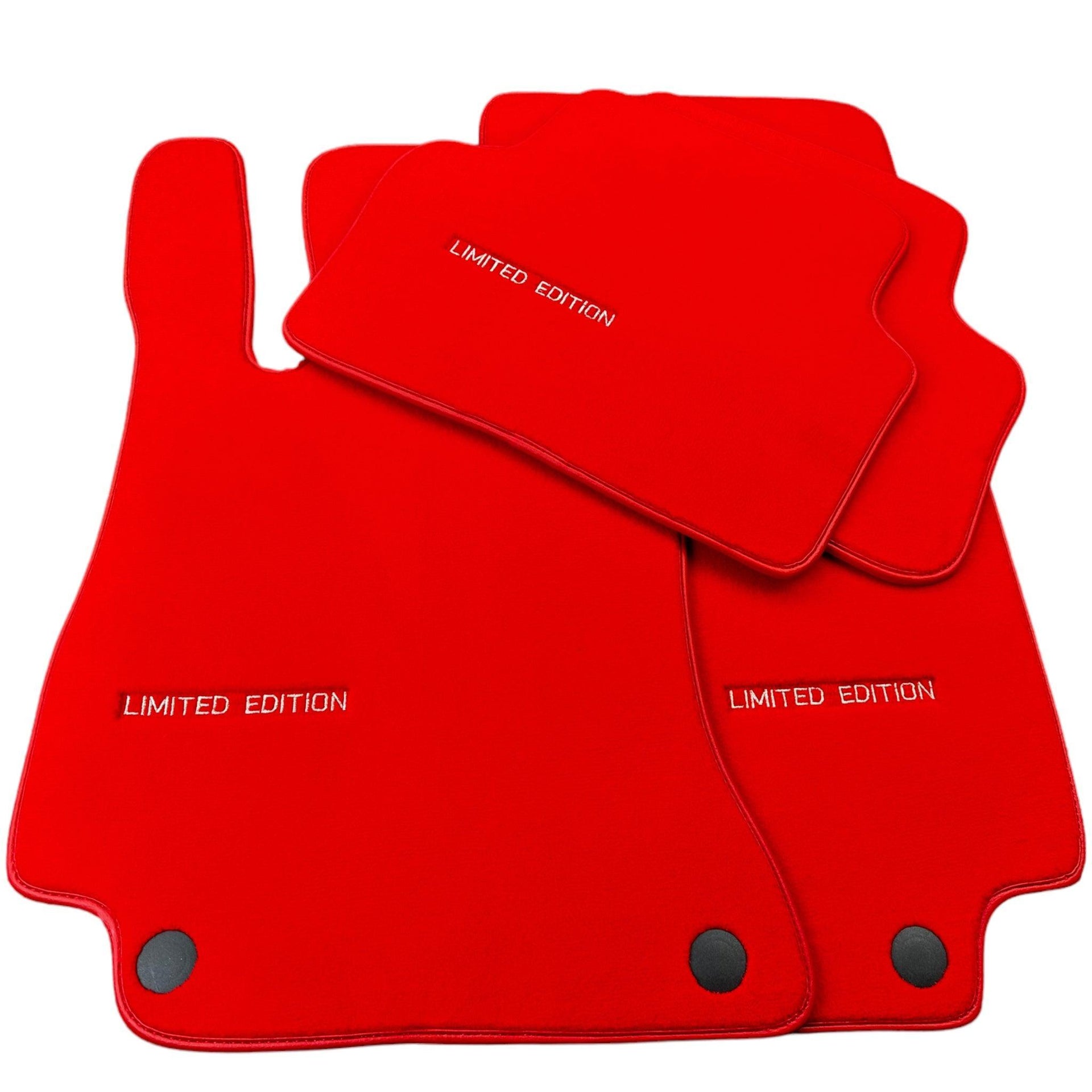 Red Floor Mats For Mercedes Benz S-Class C126 Coupe (1981-1991) | Limited Edition - AutoWin