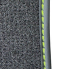 Black Floor Mats for Lamborghini Urus with Green Leather | Black Logo - AutoWin