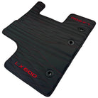 Leather Floor Mats for Lexus LX 600 (2022-2024) with Red Stitching - AutoWin