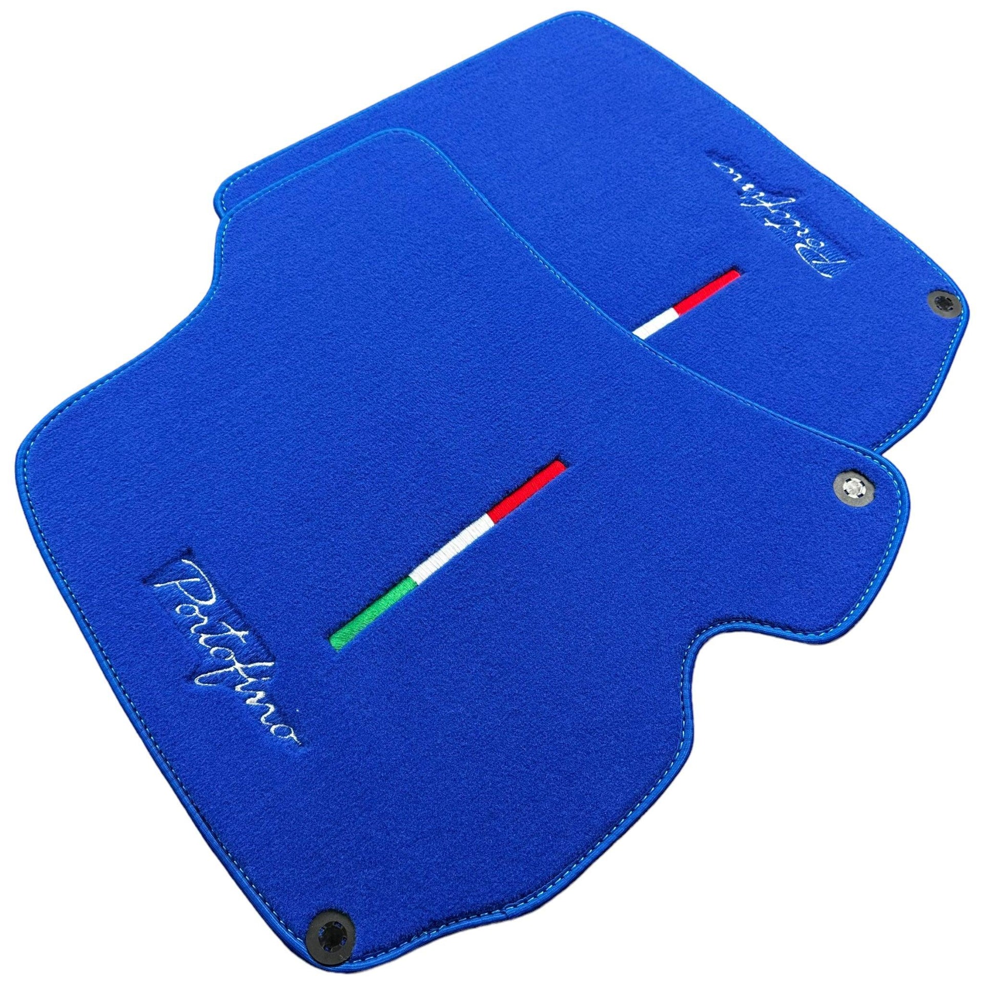 Blue Floor Mats for Ferrari Portofino (2018-2023) Italian Edition - AutoWin