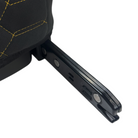 Black Alcantara Backless Car Seat for Kids with Yellow Leather | Lamborghini Urus