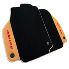 Black Floor Mats For Ferrari 488 GTB (2015-2022) with Beige Nappa Leather - AutoWin