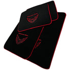 Black Floor Mats Red Trim for Pontiac FireBird (1970-1981) Trans Am - AutoWin