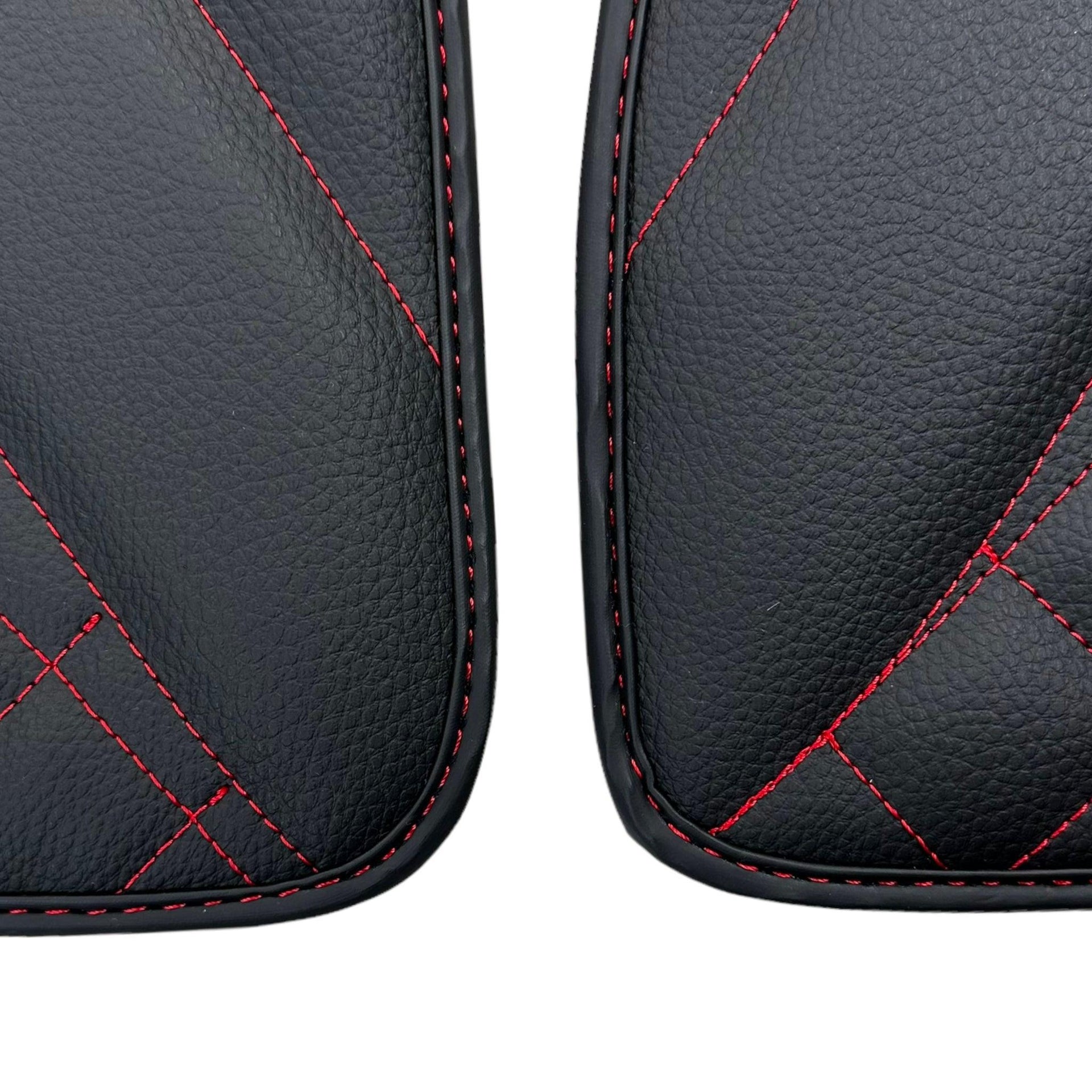Black Leather Floor Mats for Mercedes-Benz G Class W463 (2008-2018) ER56 Design - AutoWin