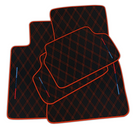 Stylish Customizable Black Leather Floor Mats for BMW