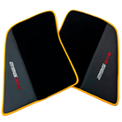Premium Black Floor Mats for Ferrari 296 GTS (2022-2024) with Yellow Trim