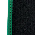 Black Floor Mats for Ferrari Purosangue with Green Trim | Italian Edition - AutoWin