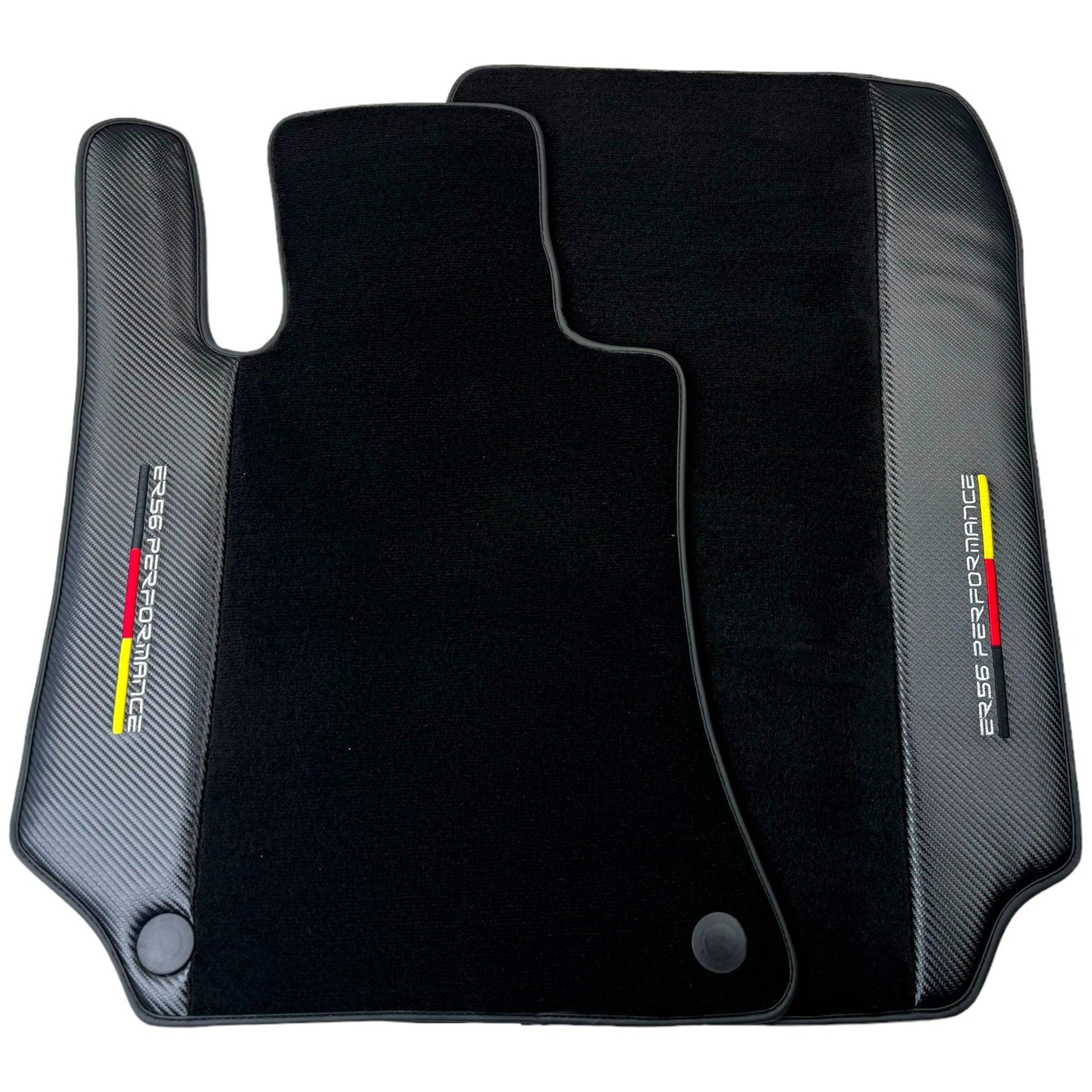 Black Floor Mats for Mercedes Benz C218 Coupe Facelift with Carbon | ER56 Performance - AutoWin