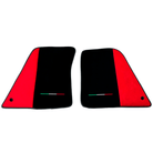 Black Floor Mats for Ferrari SF90 Stradale (2019-2024) with Red Alcantara Leather - AutoWin