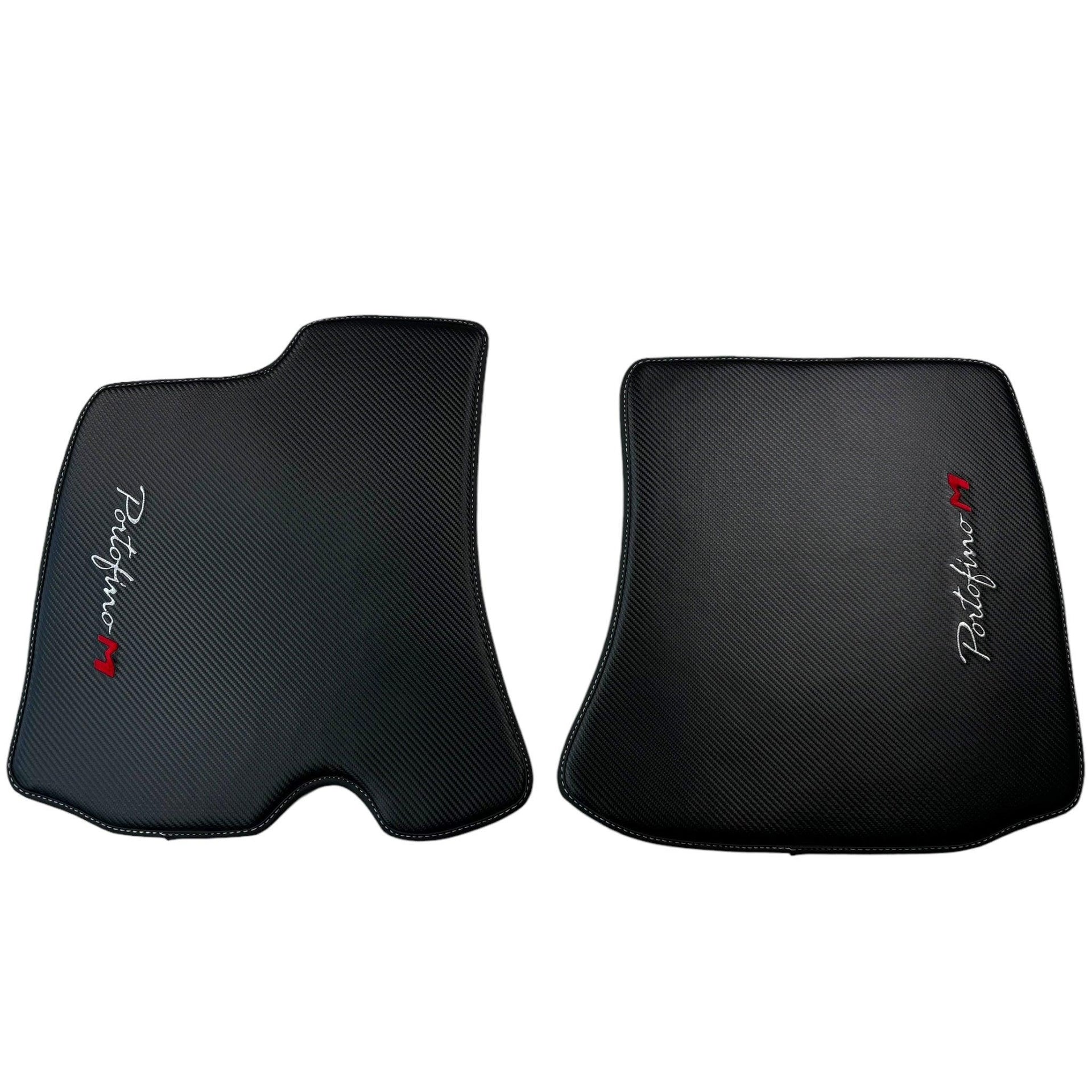 Carbon Fiber Leather Floor Mats for Ferrari Portofino M (2018-2023) - AutoWin