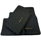 Black Leather Floor Mats for Rolls-Royce Phantom VIII (2017-2024) ER56 Design - AutoWin