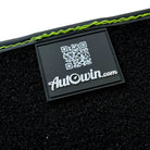 Black Floor Mats for Lamborghini Aventador with Green Leather - AutoWin