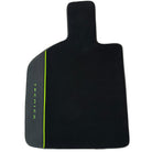 Black Floor Mats for Lamborghini Huracan Tecnica with Alcantara Leather | Green Edition - AutoWin