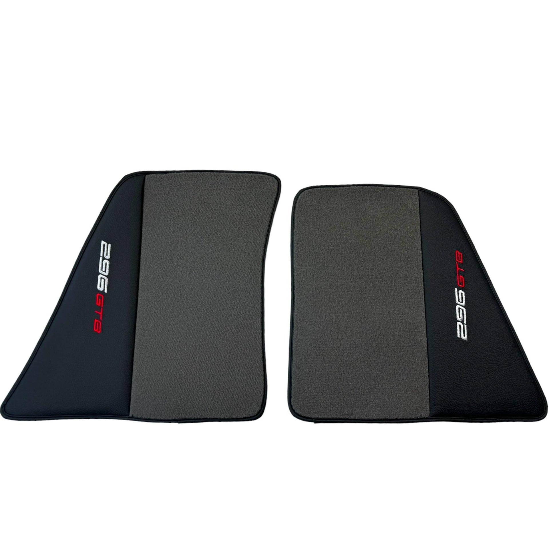 Gray Floor Mats for Ferrari 296 GTB (2022-2024) with Leather - AutoWin