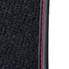 Black Floor Mats for Ferrari Roma (2021-2024) with Red Alcantara Leather - AutoWin