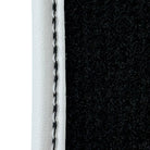 Black Floor Mats for Lamborghini Huracan EVO (2014-2023) with White Trim - AutoWin