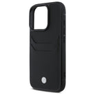 Black BMW Sign Leather Card Slot Hardcase for iPhone 16 Pro Max (6.9")