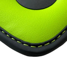 Black Floor Mats for Lamborghini Aventador with Green Leather - AutoWin