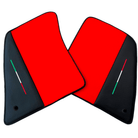 Red Floor Mats for Ferrari SF90 Stradale (2019-2024) with Leather - AutoWin