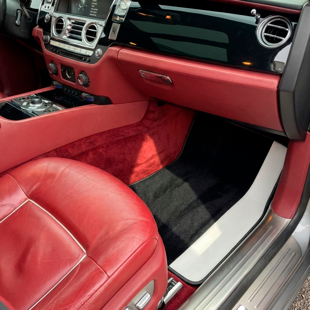 Customizable Leather Floor Mats with AW35 Pattern for Rolls Royce Ghost Series I (2010–2020)