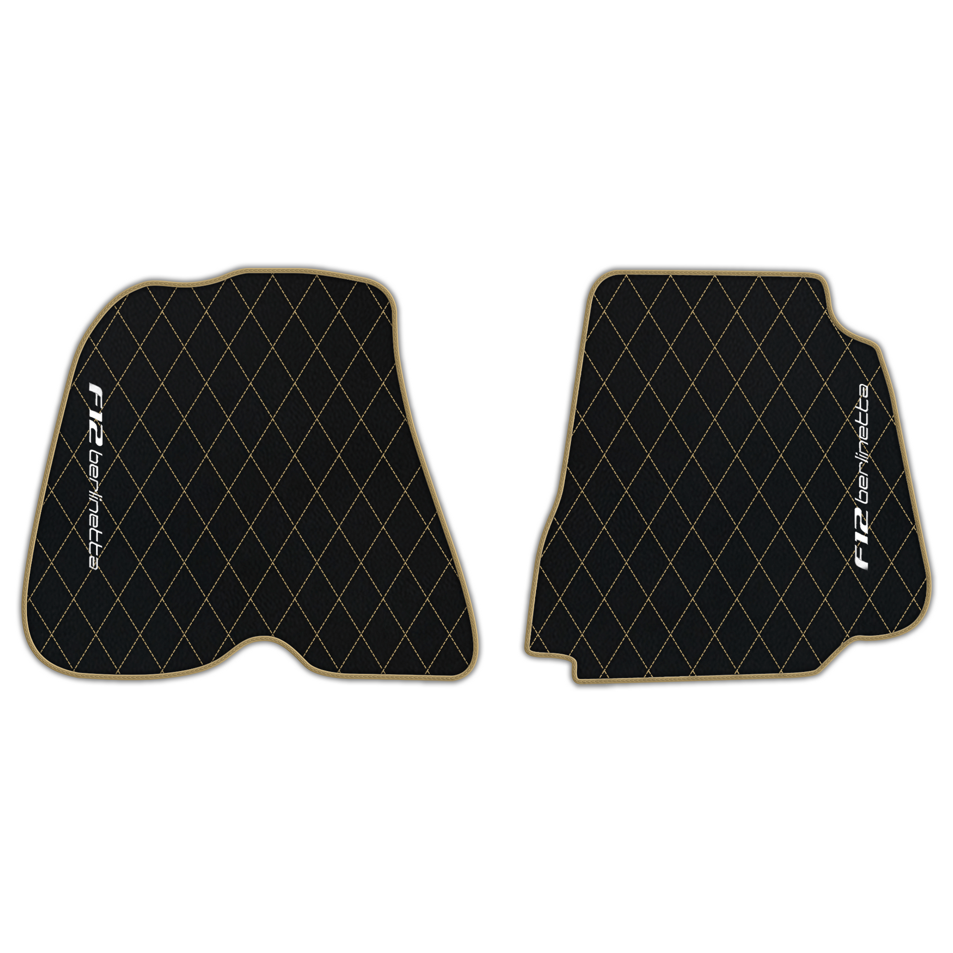 Premium Black Leather Floor Mats for Ferrari California | Full Set