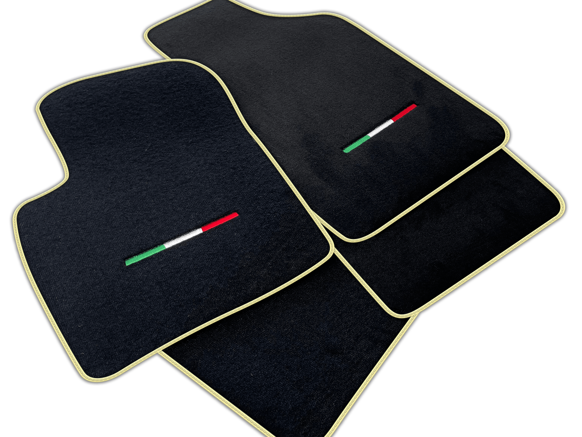 Italian Edition Black Floor Mats for Fiat 500L (2017-2024) Facelift