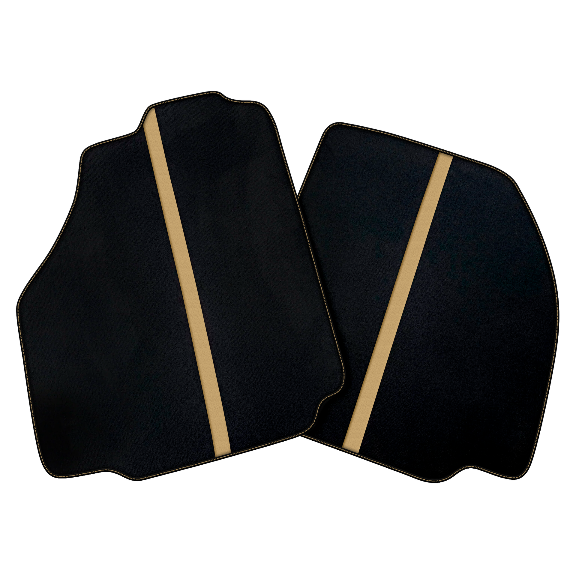 Black Car Floor Mats with Leather Line for Ferrari 488 Pista Spider (2019-2021) | Various Colors