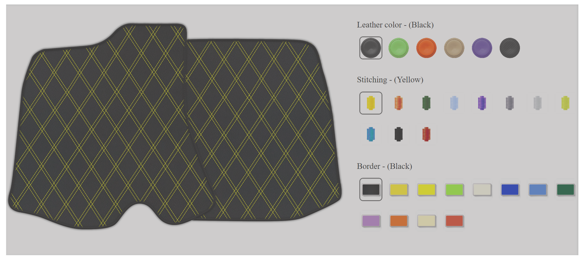 Bespoke Ferrari Leather Floor Mats - AutoWin