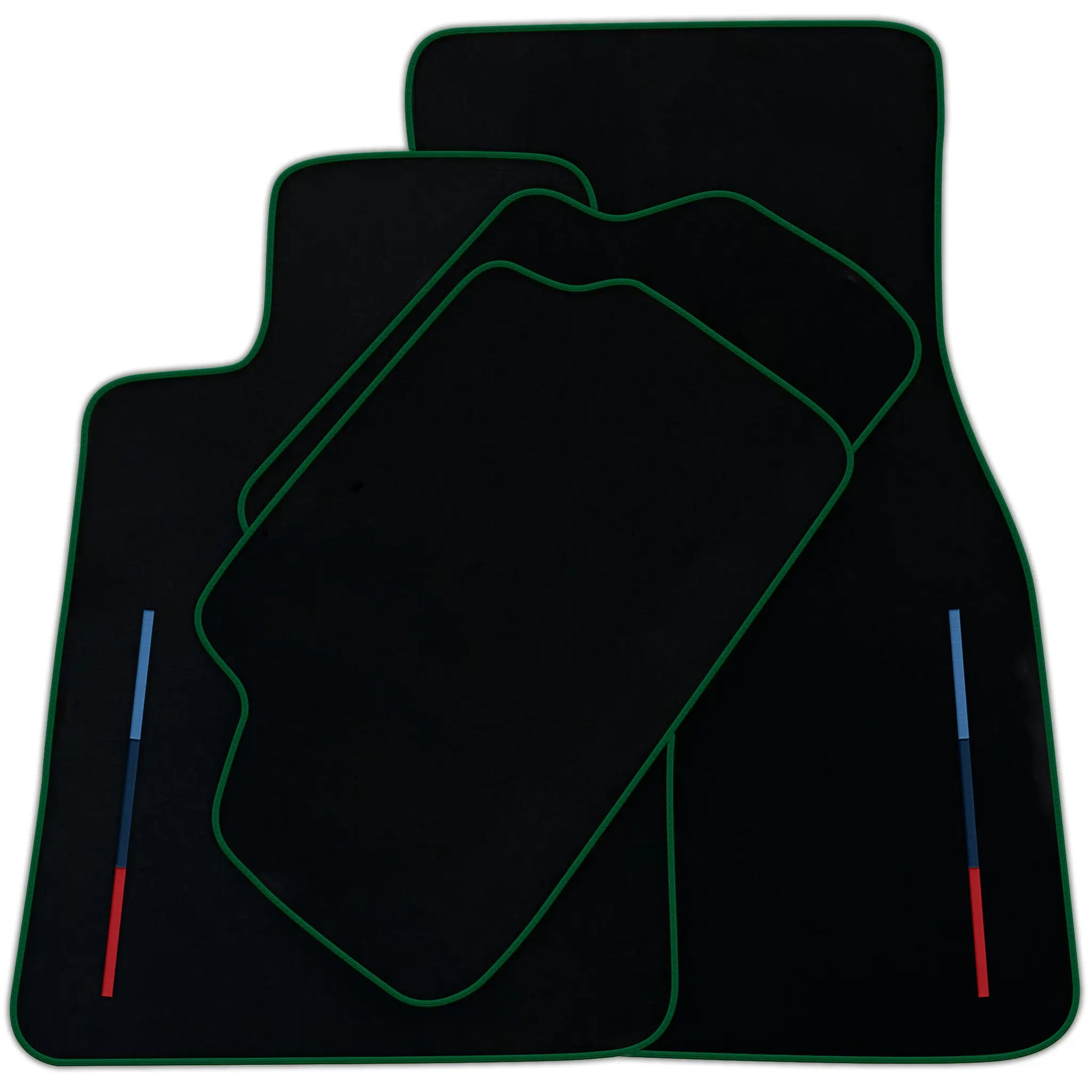 Black Floor Mats For BMW M8 Series Gran Coupe F93 With Color Stripes Tailored Set Perfect Fit | Various Trim Colors