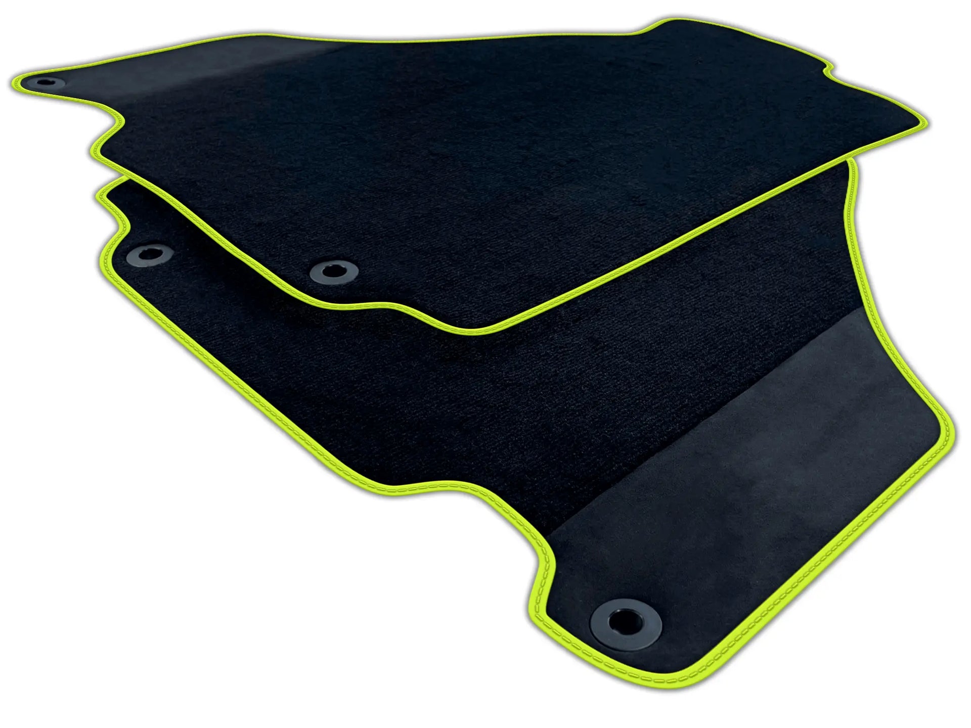 Black Floor Mats for Ferrari 360 (1999-2005) with Alcantara Leather | Various Trim Colors