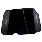 Black Floor Mats for Ferrari 812 GTS (2019-2023) with Carbon Leather - AutoWin