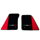 Black Floor Mats for Ferrari SF90 Stradale with Red Alcantara Borders | Italian Edition - AutoWin