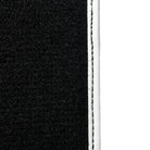 Black Floor Mats for Mini Cabrio F57 Convertible (2016-2023) with Leather | White Trim - AutoWin