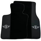 Black Floor Mats for Mini Countryman F60 (2017-2023) with Leather - AutoWin