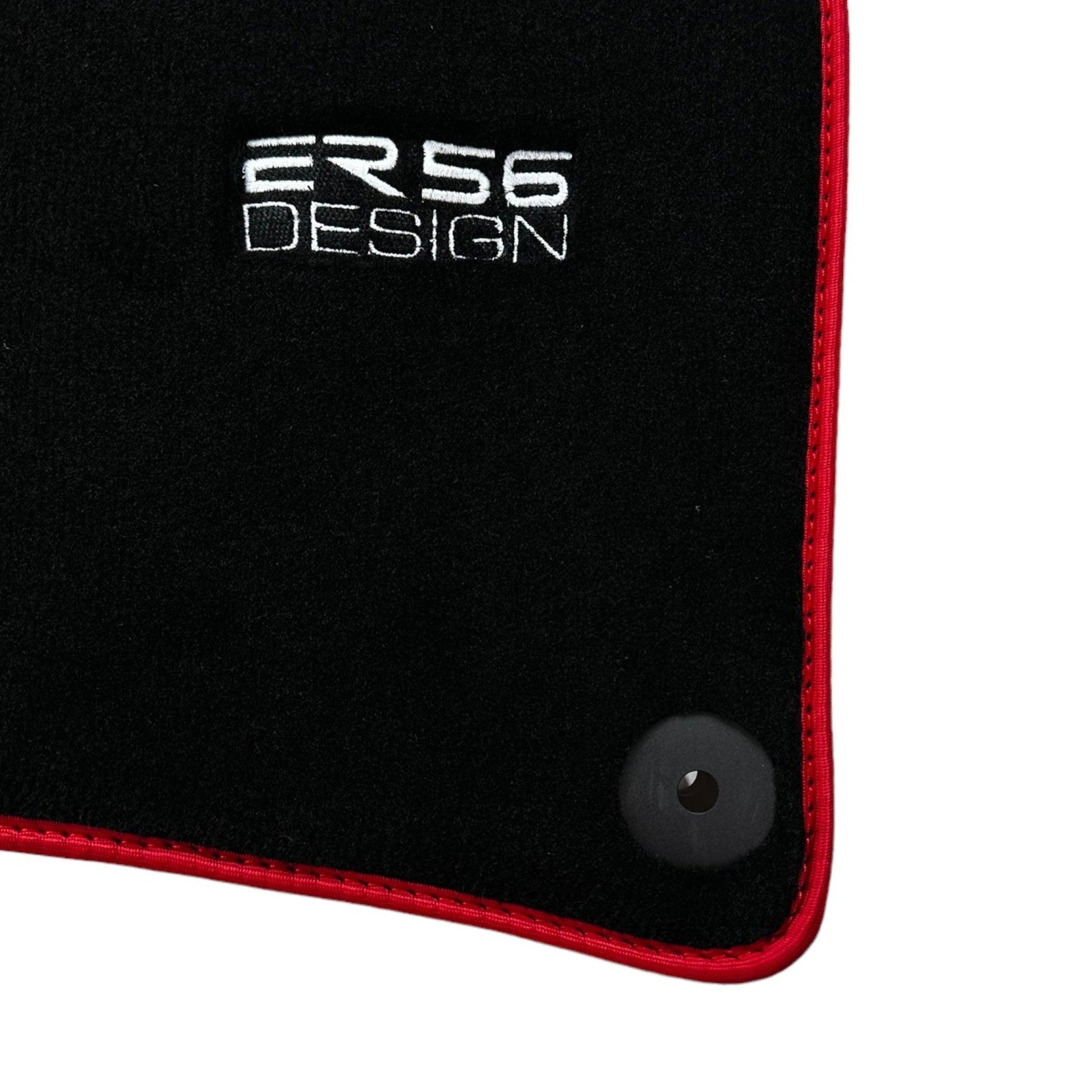 Black Floor Mats for Porsche Cayenne (2010-2018) ER56 Design - AutoWin