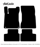 Black Leather Floor Mats For Mercedes Benz A-Class W177 Hatchback Hybrid (2019-2023) | ER56 Design - AutoWin