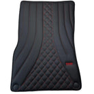 Black Leather Floor Mats For Mercedes Benz CLK-Class A209 Convertible (2003-2010) | ER56 Design - AutoWin